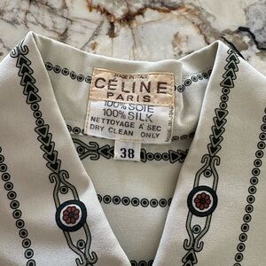 Vintage Celine Silk Blouse with classic Design